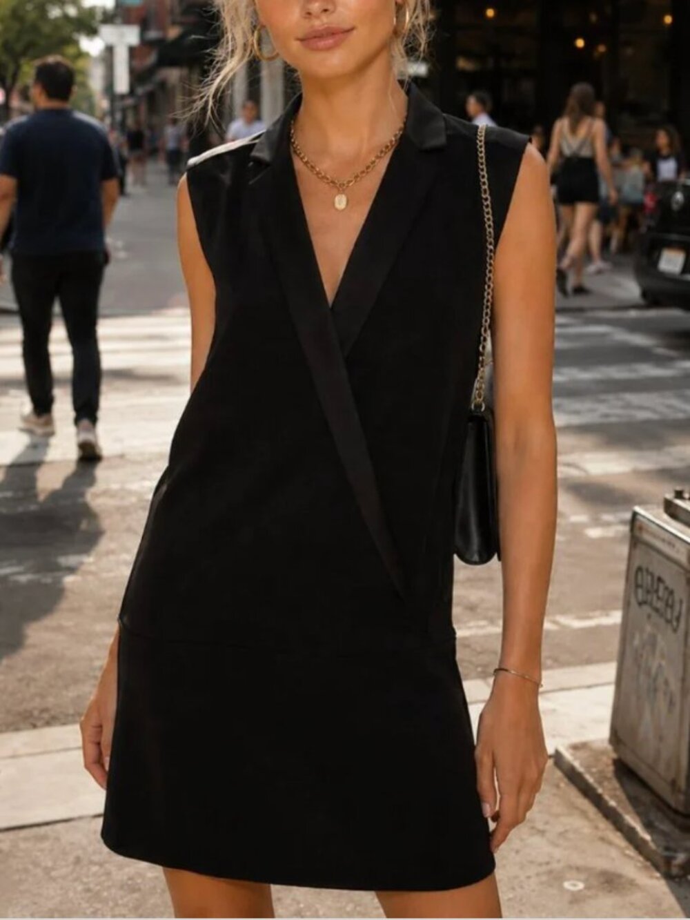 Rachel Zoe Kendra Collared Shift Dress Black Size 6